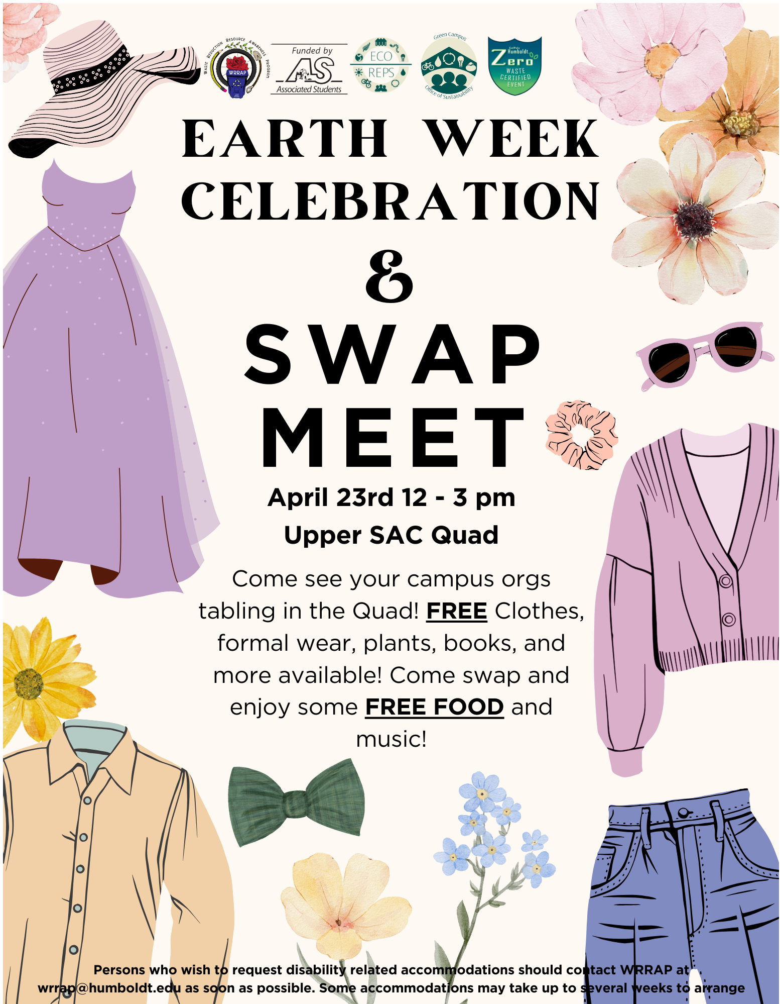Flyer is for Swap Meet April 23 2024 12p- 3pm in the Upper Quad 