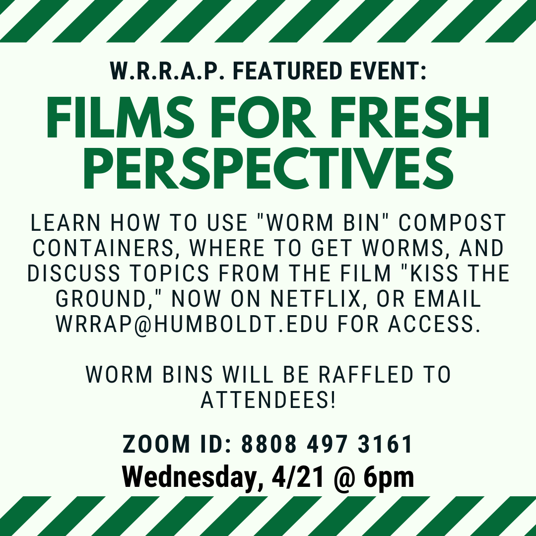 Image is a green banner representing "flim" on the top and bottom and describes an event called Films for Fresh Perspectives. 