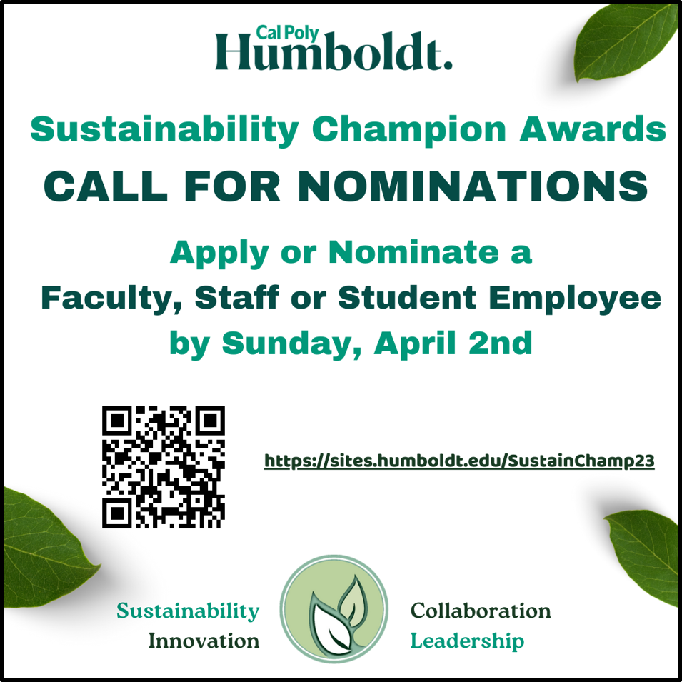 Sustainability Champion Awards honor faculty, staff and student employees that further sustainability in their work and communities